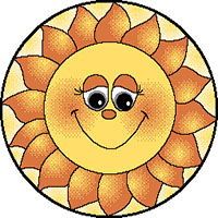 Оранжевый круглый ковер детский Солнышко MANGO 11175-150 КРУГ