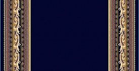 Овальный ковровая дорожка Кремлевская темно-синяя 41509-38