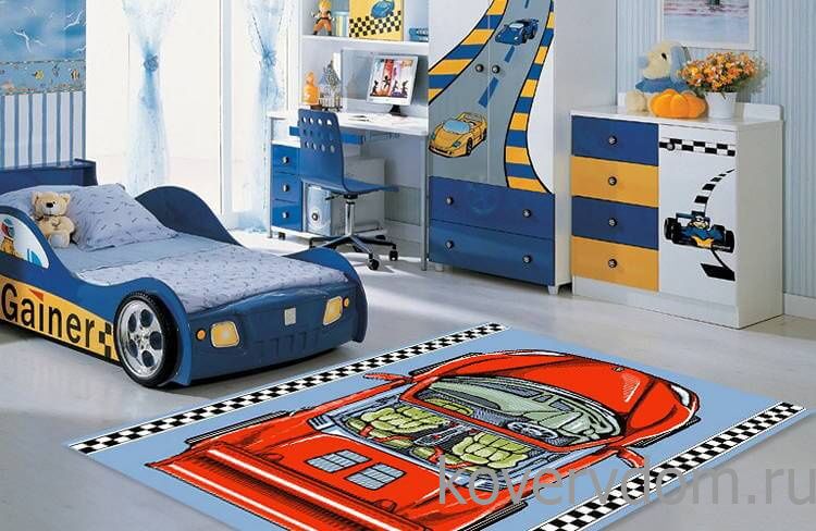 Детский развивающий ковер PTT Sorona JOYFUL KIDS SPORTCAR Детский развивающий ковер PTT Sorona JOYFUL KIDS SPORTCAR