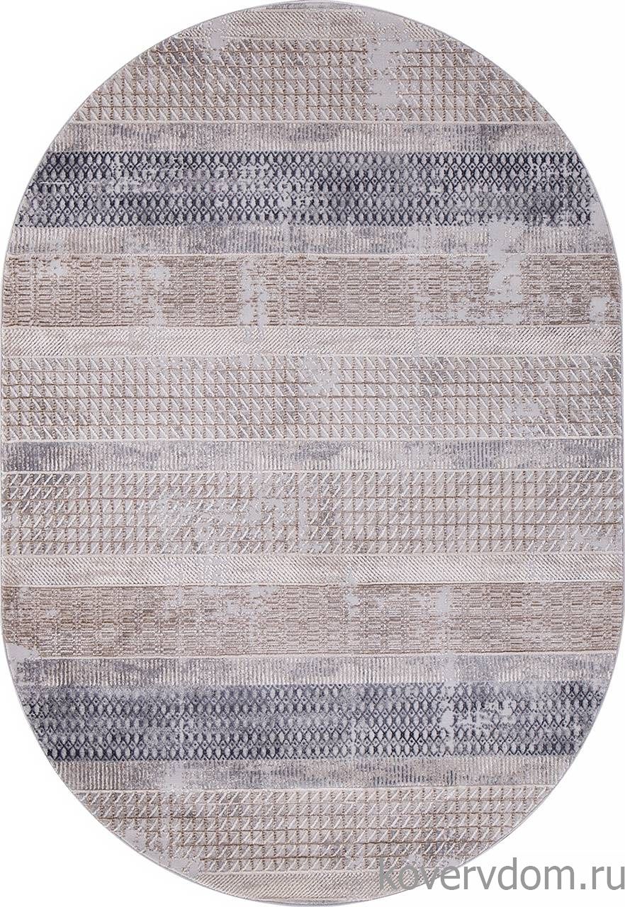 Ковер TOKIO 21000A CREAM / GREY Овал Ковер TOKIO 21000A CREAM / GREY Овал