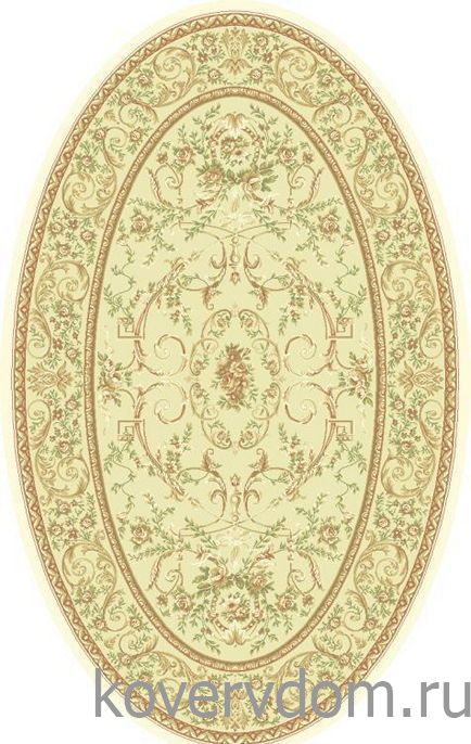 Рельефный ковер из вискозы VENEZIA 5008 192875 beige ОВАЛ