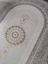 Ковер в гостиную серый ZARINA A053B LIGHT GREY SHRINK / LIGHT GREY SHRINK Овал