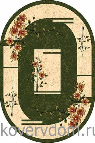 Ковер DA VINCI D024 GREEN MP ОВАЛ