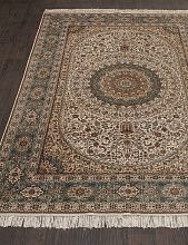 Ковер с коротким ворсом бежевый Tibet SILK & SILK S-08 CREAM / BLUE