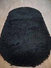 Ковер Шегги черный COMFORT SHAGGY 2 s600 BLACK Овал