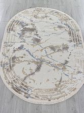 Ковер из Турции из полипропилена MOSSO 27243A GRY / NAVY Овал