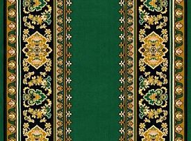 Круглый ковровая дорожка Кремлевская 961 зеленая