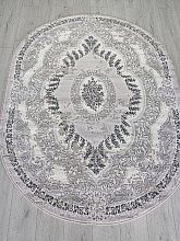 Ковер в классическом стиле PALERMO-A F290 DARK GRAY Овал