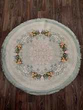 Ковер с цветами Decovilla 21005.102 ADA Голубой Круг