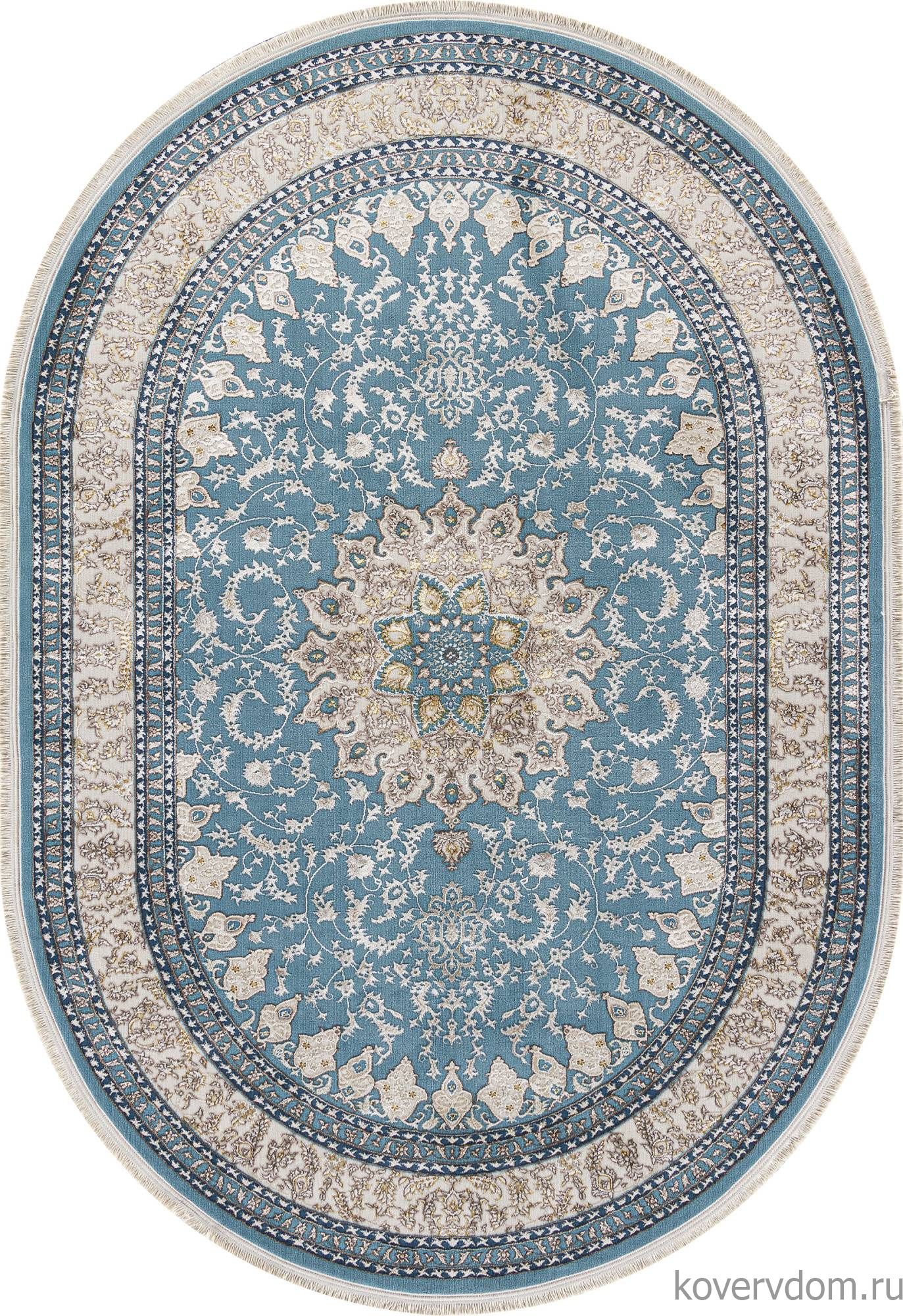 Ковер DELINA M108A BLUE / CREAM Овал Ковер DELINA M108A BLUE / CREAM Овал