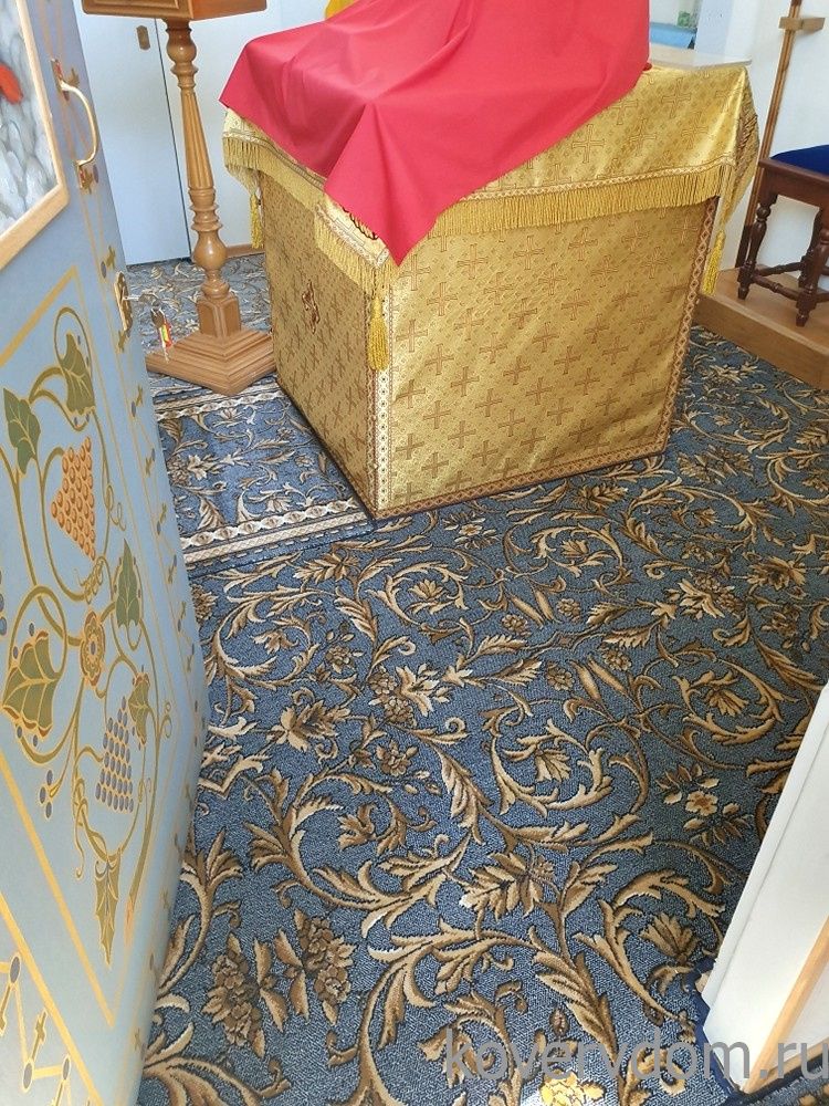 Ковровая композиция в храм 39-38 сине-голубая